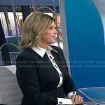 Christine's black contrast collar dress on Today