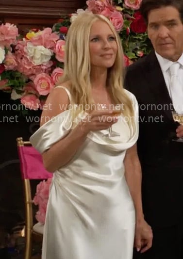 Christine’s draped neckline wedding dress on The Young and the Restless