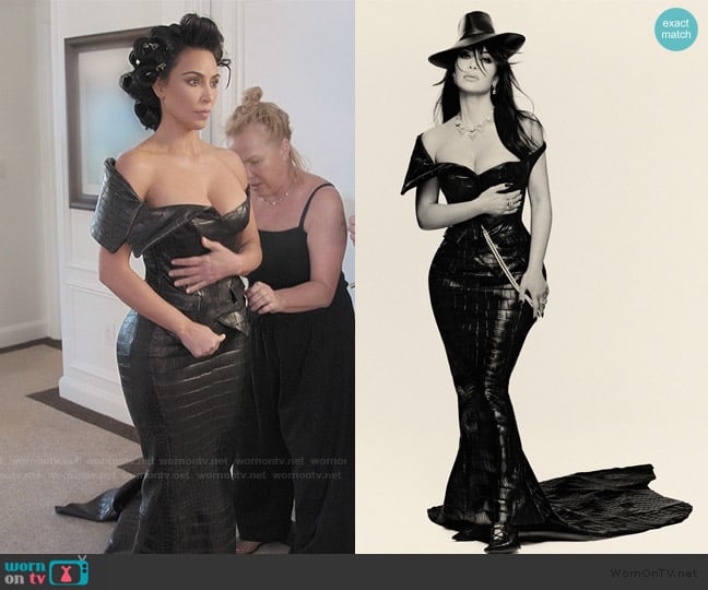 Chrome Hearts  Custom Dress worn by Kim Kardashian (Kim Kardashian) on The Kardashians