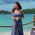 Cindy’s blue lace top and maxi skirt on The Golden Bachelor