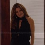 Cindy’s black ruffle halter gown on The Golden Bachelor