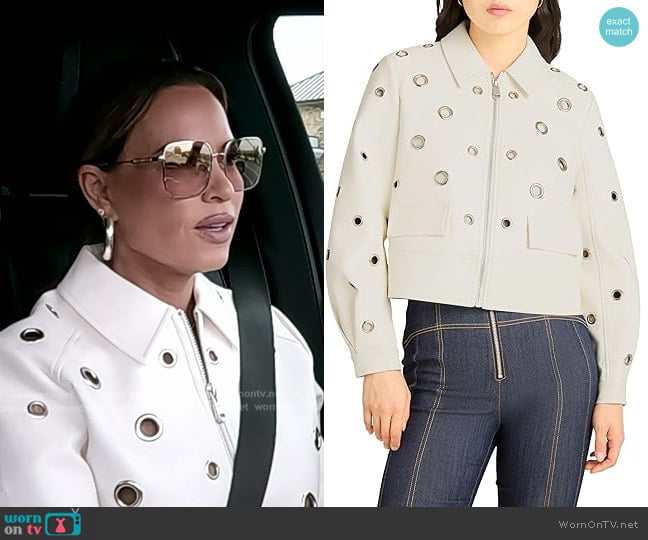 Cinq a Sept Harriet Jacket in Ivory worn by Britani Bateman on The Real Housewives of Salt Lake City