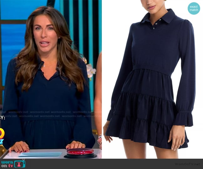 Cinq a Sept Luciana Long Sleeve Tiered Shirtdress worn by Alyssa Farah Griffin on The View