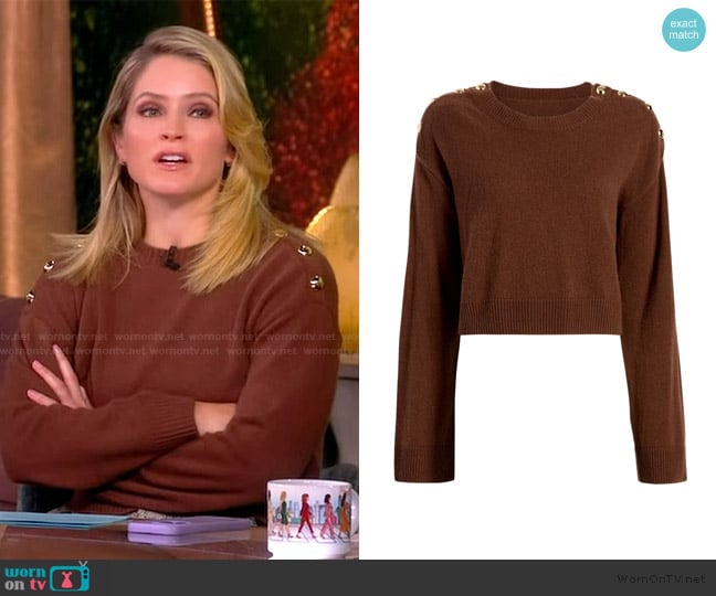 Sara’s brown sweater on The View Sara’s brown sweater on The View