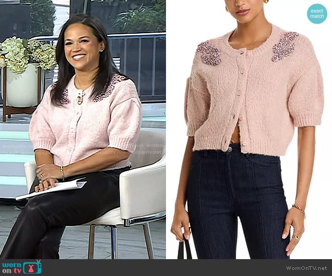 Cinq a Sept Millicent Cardigan worn by Laura Jarrett on Today
