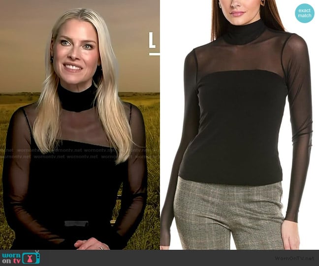 Ali Larter’s black sheer top on Access Hollywood