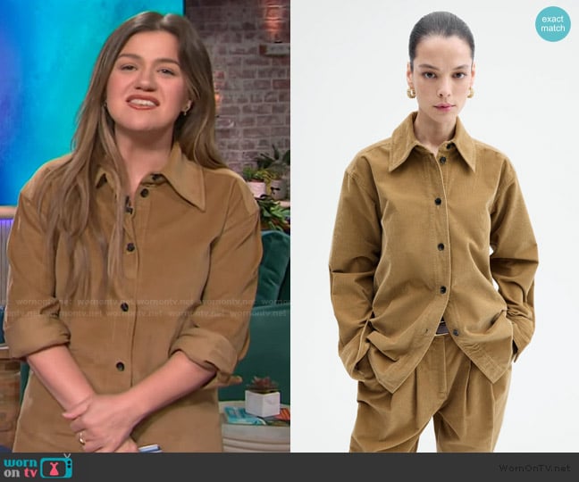 Co Corduroy Overshirt worn by Kelly Clarkson on The Kelly Clarkson Show
