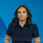 Laura's navy collared mini dress on Today