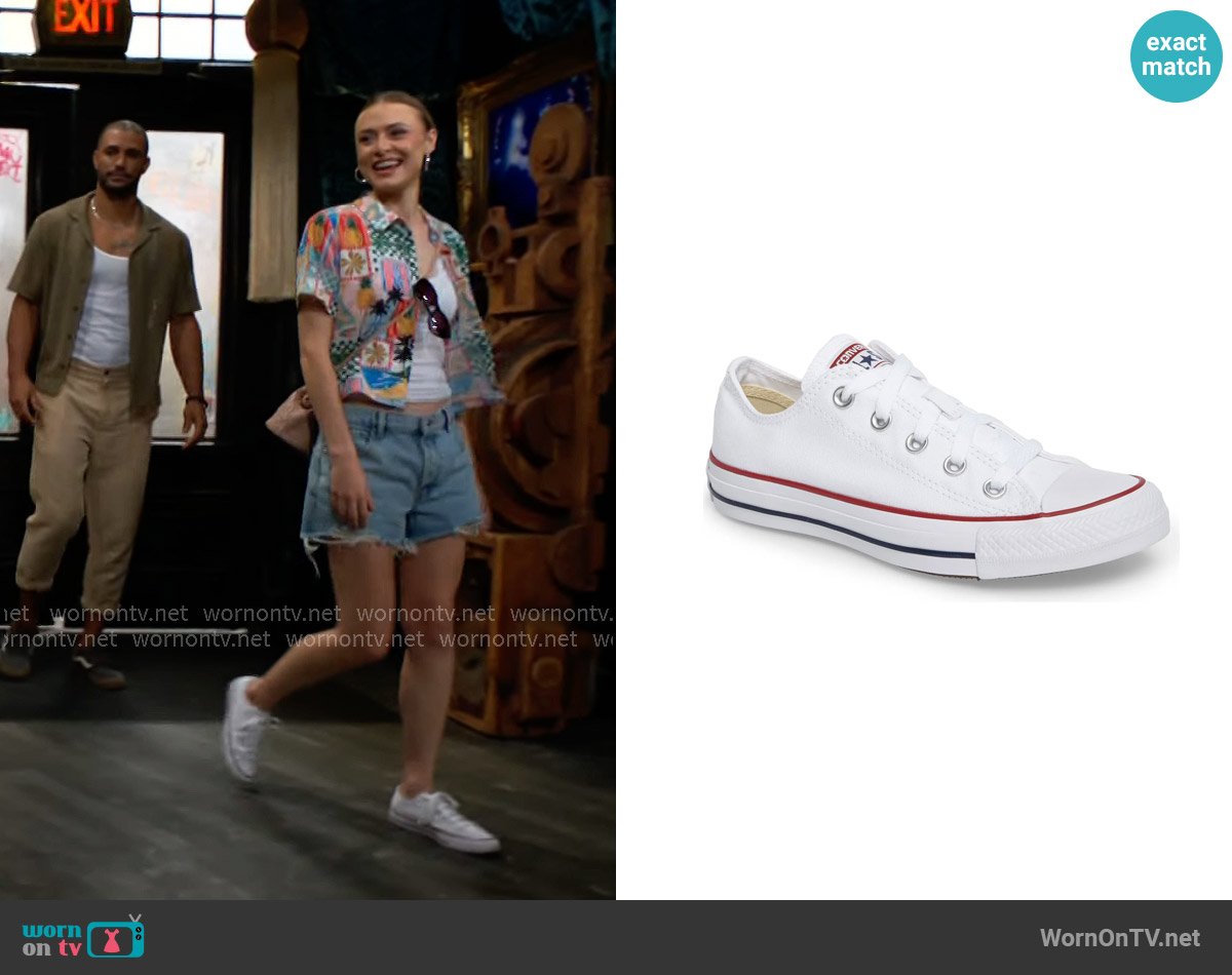 Converse Chuck Taylor® All Star® Low Top Sneaker worn by Claire Grace (Hayley Erin) on The Young and the Restless