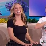 Courtney McBroom’s black square neck dress on The Jennifer Hudson Show