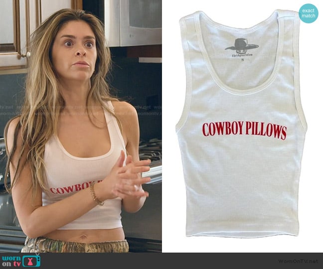 Cowbow Pillows Cowboy Pillows Tank worn by Taylor Frankie Paul on The Secret Lives of Mormon Wives