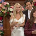 Christine’s draped neckline wedding dress on The Young and the Restless
