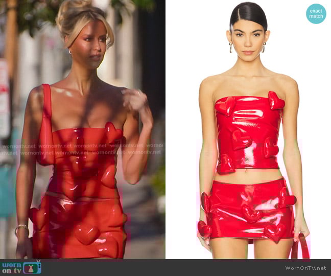 Cultnaked Love Killa Bandeau and Mini Skirt worn by Emma Hernan on Selling Sunset