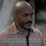 Curtis’s beige suede shirt jacket on General Hospital