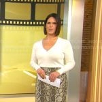 Dana Jacobson's snakeskin print skirt on CBS Mornings