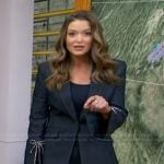 Dani's bow embellished denim blazer on Good Morning America