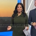 Darlene’s green asymmetric button dress on Today