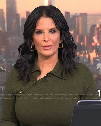 Darlene's green asymmetric button dress on Today