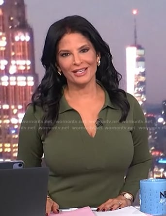 Darlene’s green collared sweater dress on Today