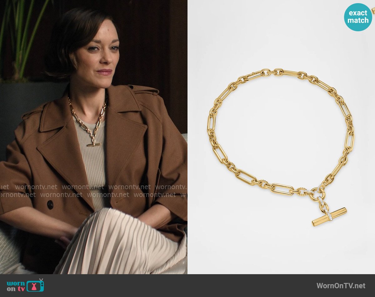 David Yurman Lexington Chain Necklace worn by Celine Dumont (Marion Cotillard) on The Morning Show