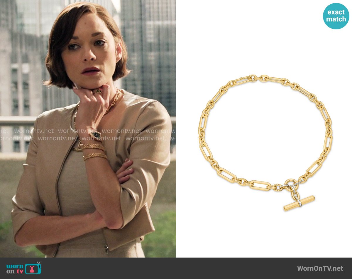 David Yurman Lexington Chain Necklace worn by Celine Dumont (Marion Cotillard) on The Morning Show