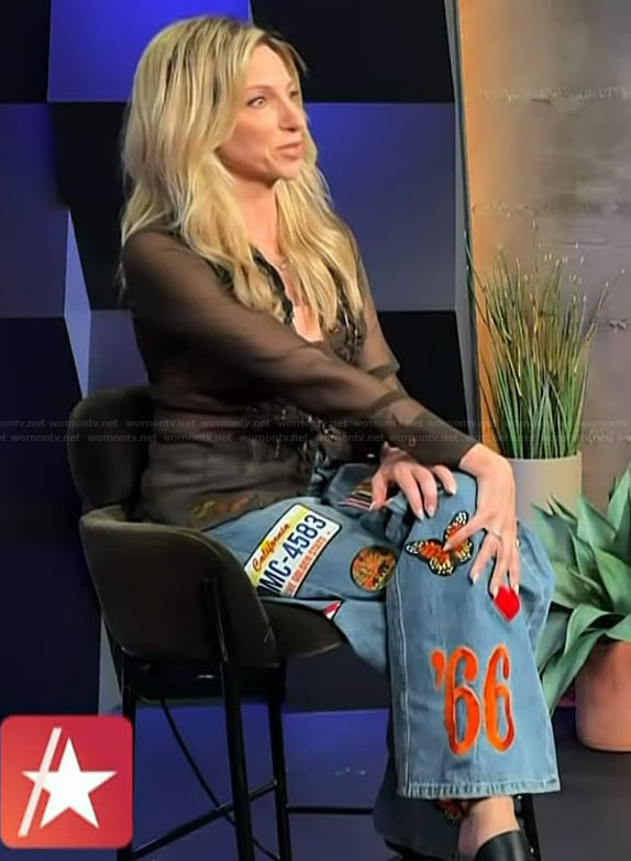 Debbie Gibson’s patchwork jeans on Access Hollywood