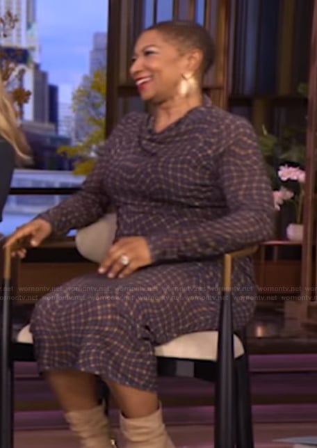 Deja Vu’s printed mesh dress on Live with Kelly and Mark