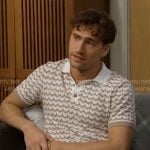 Deke’s beige chevron polo shirt on The Bold and the Beautiful