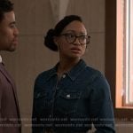 Kristin’s denim dress on Reasonable Doubt