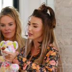 Bronwyn’s floral shirt and pants on The Real Housewives of Salt Lake City