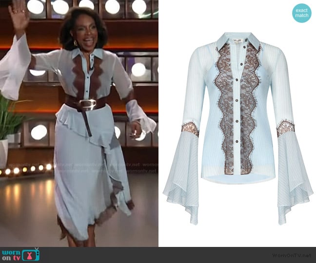 Diane von Furstenberg Angela Blouse worn by Sheryl Lee Ralph on The Kelly Clarkson Show
