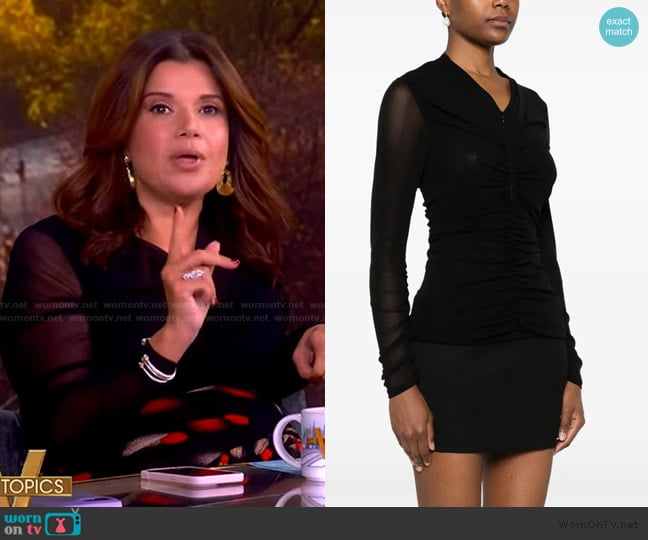 Diane von Furstenberg Julie Top worn by Ana Navarro on The View