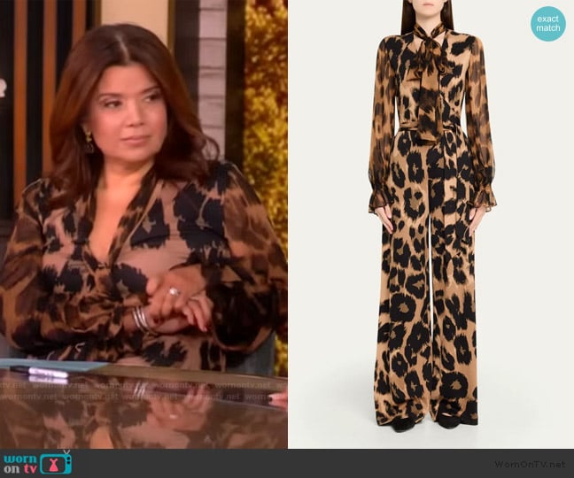 Ana’s leopard print jumpsuit on The View Ana’s leopard print jumpsuit on The View