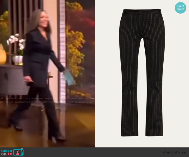 Diane von Furstenberg Mason Pinstripe Slim Straight Pants worn by Sunny Hostin on The View