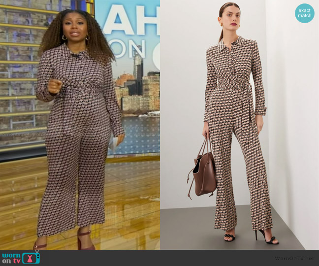 Diane von Furstenberg Michelle Jumpsuit worn by Somara Theodore on Good Morning America