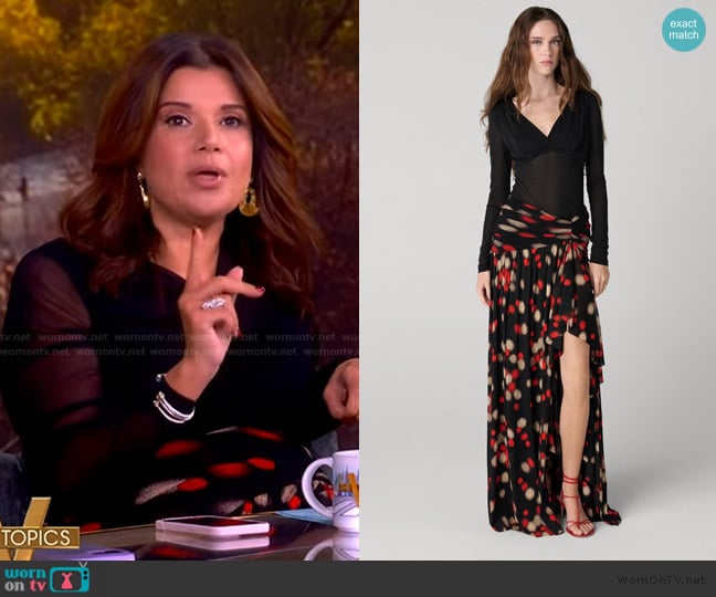 Ana’s printed skirt on The View Ana’s printed skirt on The View