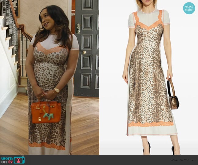 Diesel D-ile midi dress worn by Angel Massie on The Real Housewives of Potomac