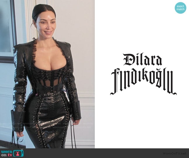 Dilara Findikoglu Custom Piece worn by Kim Kardashian (Kim Kardashian) on The Kardashians