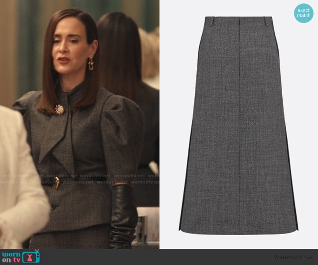 Dior Mid-Length Flared Skirt worn by Carrington Lane (Sarah Paulson) on Alls Fair