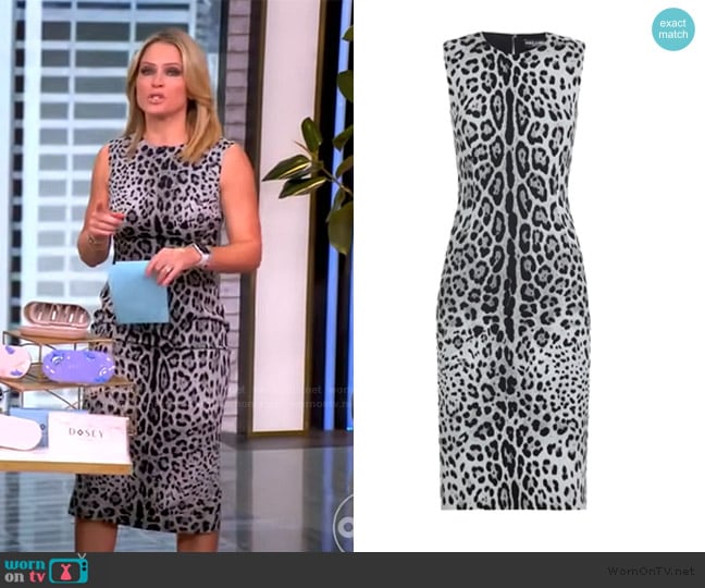 Dolce & Gabbana Animal-print midi dress worn by Sara Haines on The View