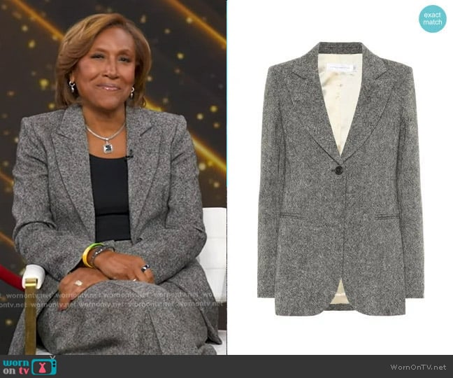 Donegal Tweed Blazer by Victoria Beckham worn by Robin Roberts on Good Morning America
