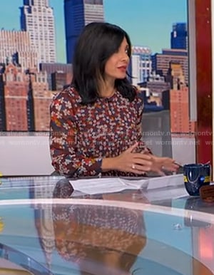 Dr. Tara Narula’s brown floral dress on Good Morning America