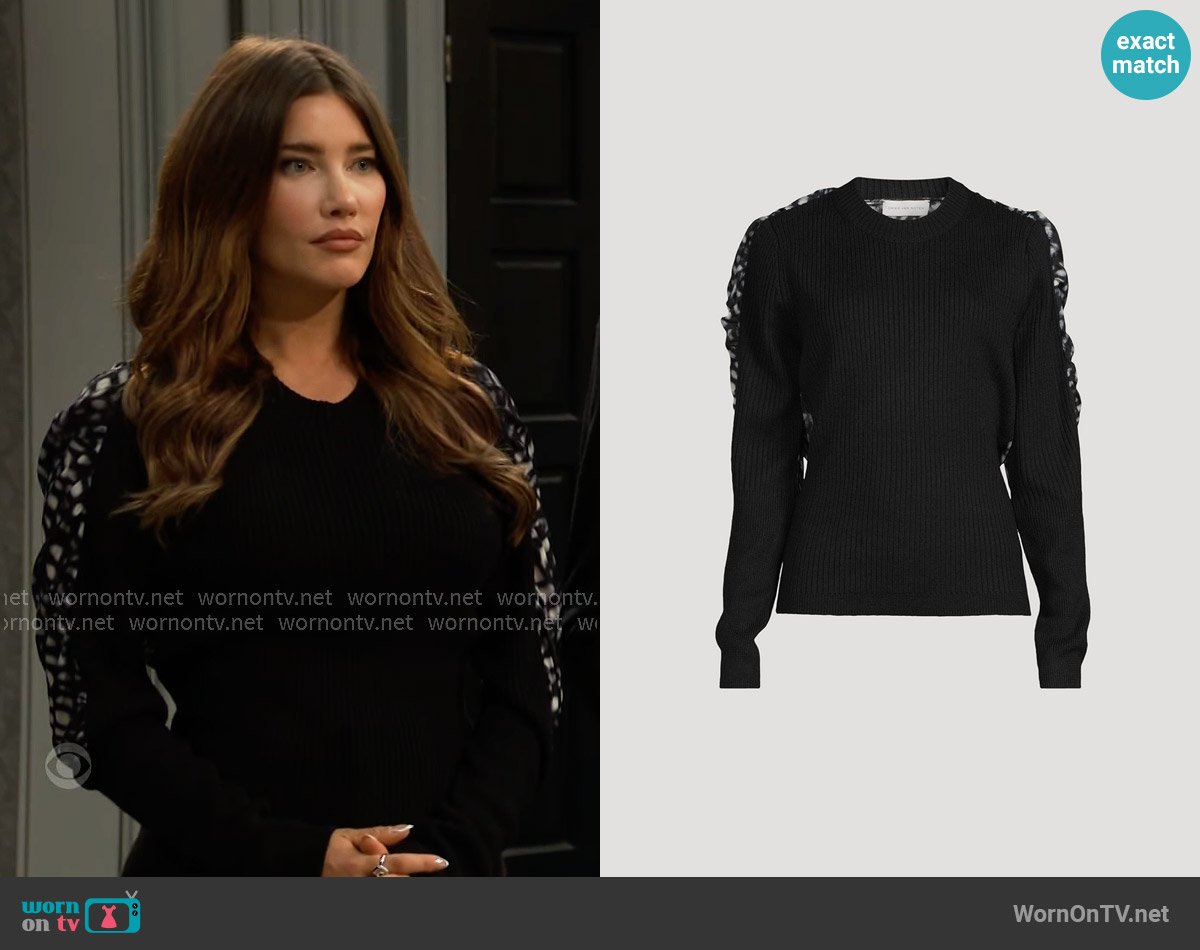 Dries van Noten Toska Sweater worn by Steffy Forrester (Jacqueline MacInnes Wood) on The Bold and the Beautiful
