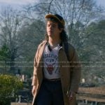 Dustin’s Hellfire Club tee and yellow baseball cap on Stranger Things