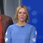 Dylan’s blue floral embroidered sweater on Today
