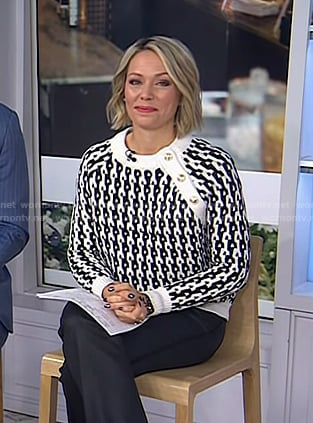 Dylan's black and white knit sweater on Today