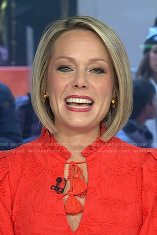 Dylan's gold floral earrings on Today