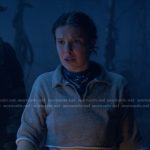 El’s grey cut-sleeve cropped sweatshirt on Stranger Things