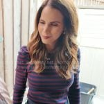 Elizabeth Cook’s red striped top on CBS Mornings