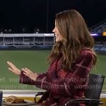 Elizabeth Cook’s red plaid coat on CBS Mornings